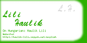 lili haulik business card